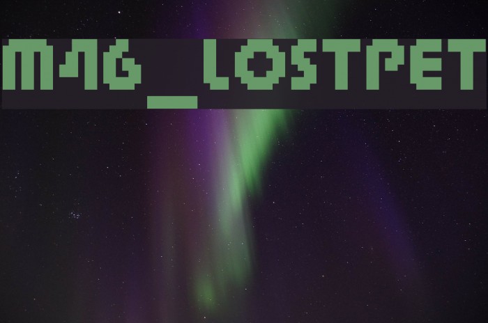 M46_LOSTPET Font examples
