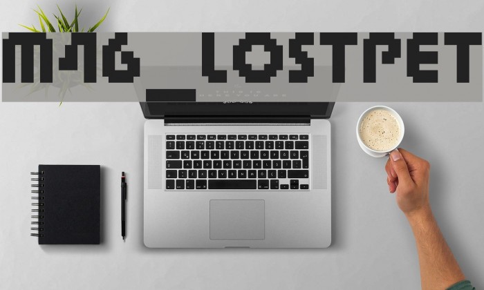M46_LOSTPET Font examples