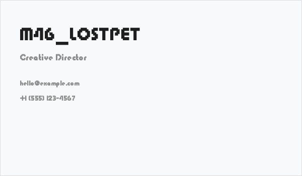 M46_LOSTPET Business Card