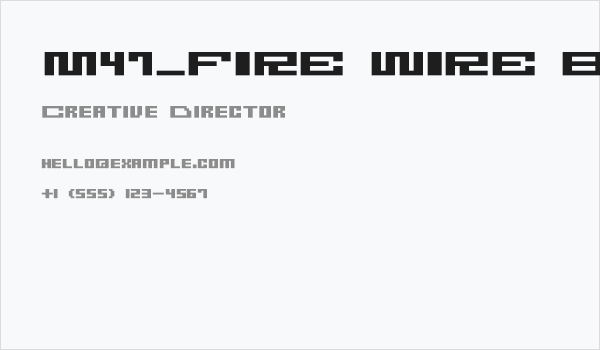 M47_FIRE WIRE BLACK Business Card