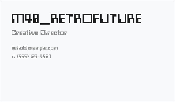 M48_RETROFUTURE Business Card