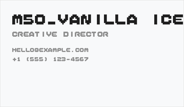 M50_VANILLA ICE Business Card