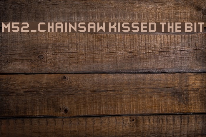 M52_CHAINSAW KISSED THE BIT Example 2