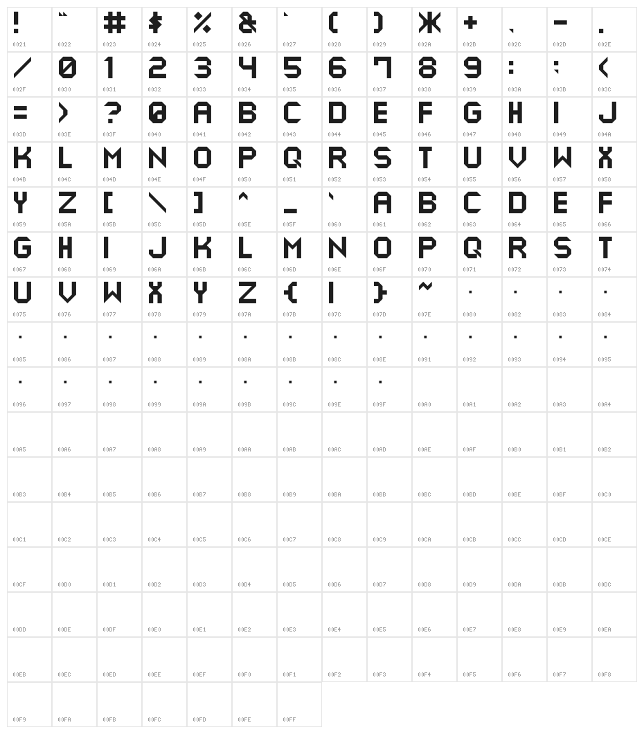 M53_CHAINSAW KISSED THE OUT Character Map