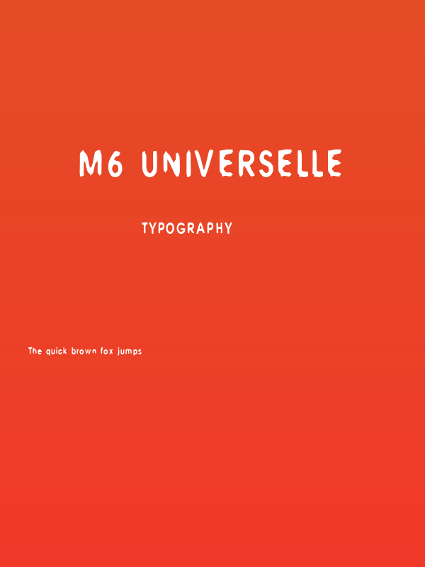 M6 Universelle Poster