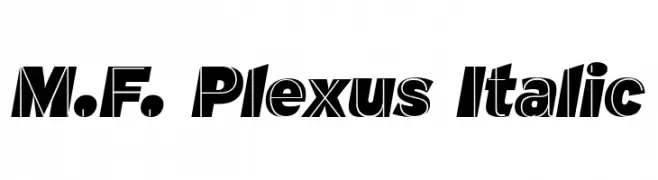 M.F. Plexus Italic  font caratteri gratis