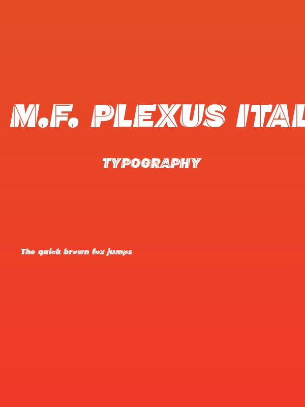 M.F. Plexus Italic Poster