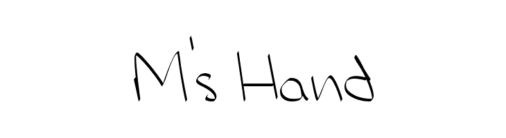 M's Hand  font caratteri gratis