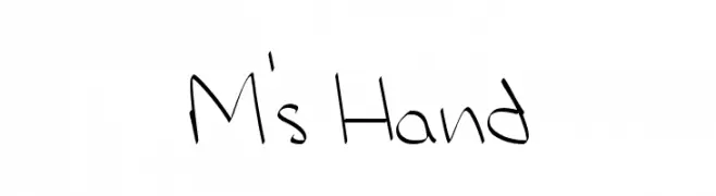 M's Hand  Frei Schriftart Herunterladen
