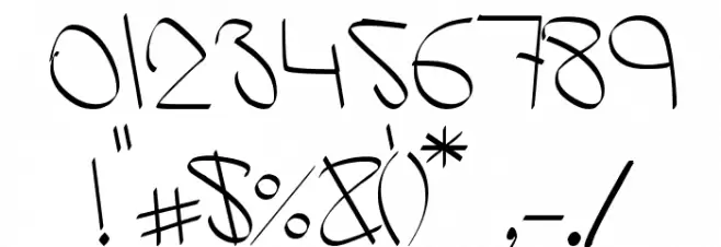 M's Hand Font OTHER CHARS