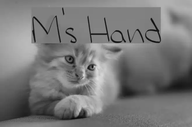 M's Hand Font examples