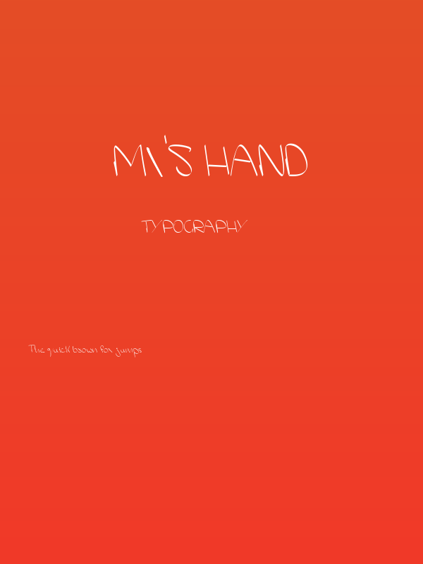 M's Hand Poster
