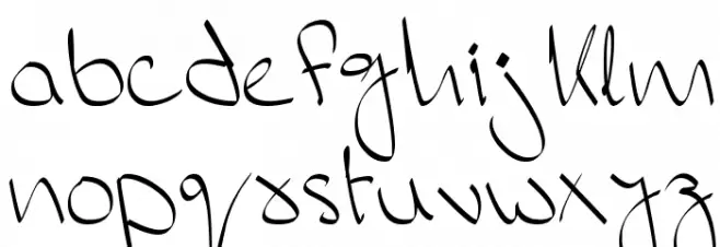 M's Hand Font LOWERCASE