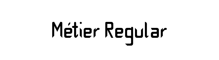 Métier Regular Font