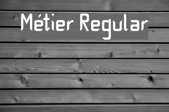Métier Regular Font examples