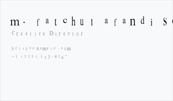 m. fatchul afandi serif Business Card