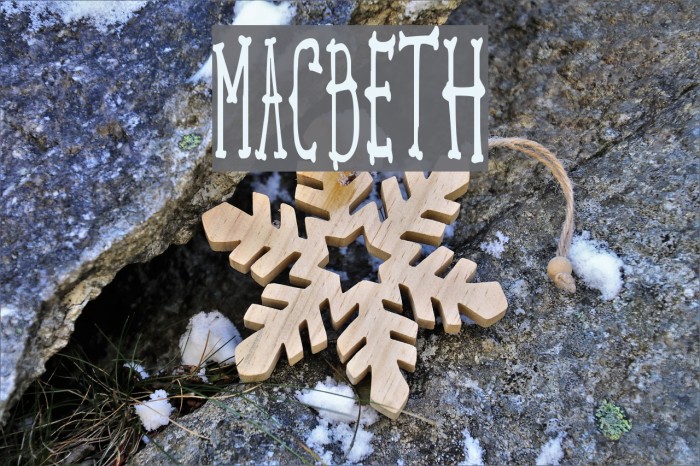 MACBETH Font examples