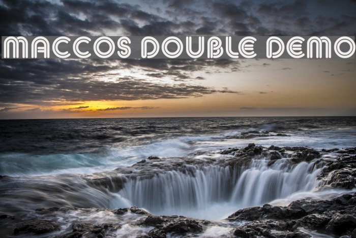 MACCOS DOUBLE Demo Font examples