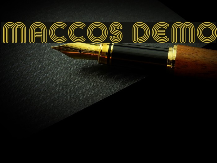 MACCOS Demo Font examples