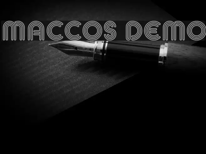 MACCOS Demo Example 1