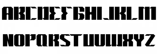 MACHINE GUN Schriftart Groß