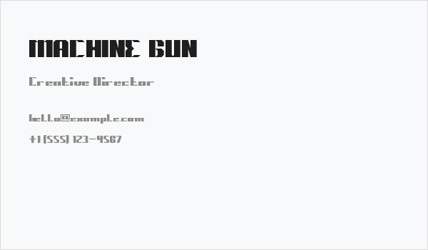 MACHINE GUN Business Card