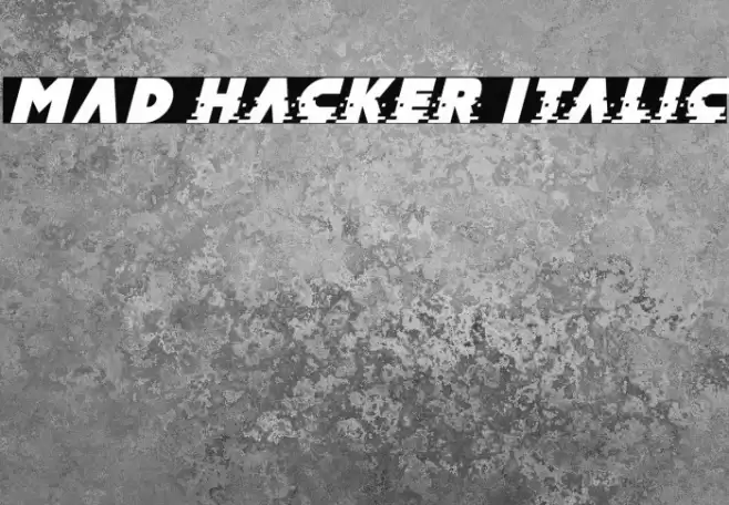 MAD hacker Italic خط examples