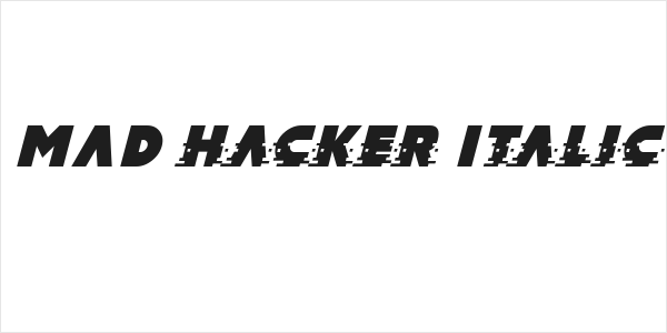 MAD hacker Italic Logo