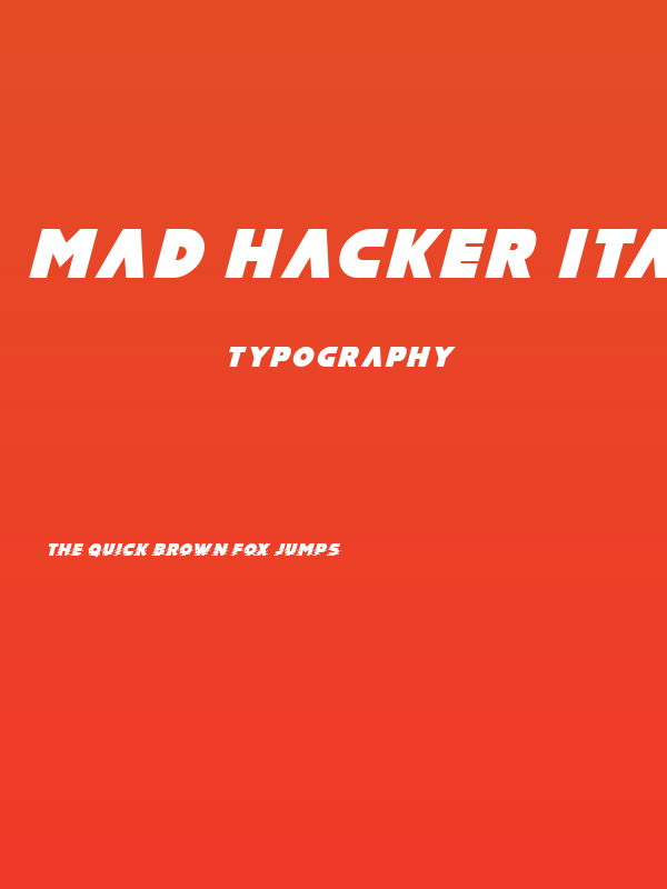 MAD hacker Italic Poster