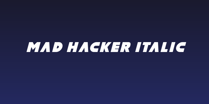 MAD hacker Italic Social Header