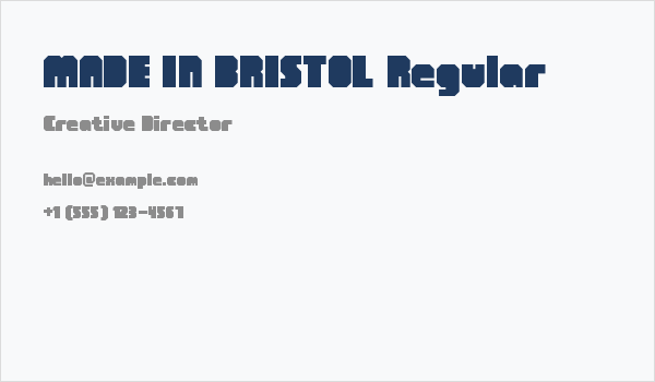MADE IN BRISTOL Regular Business Card