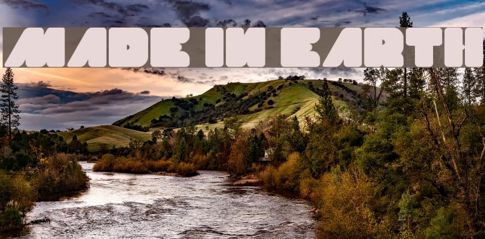 MADE IN EARTH Font examples