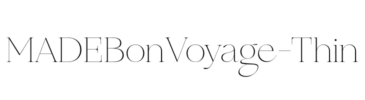 MADEBonVoyage-Thin  font caratteri gratis