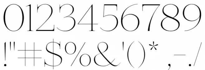 MADEBonVoyage-Thin Font OTHER CHARS