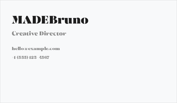 MADEBruno Business Card