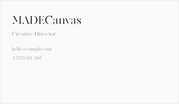 MADECanvas Business Card