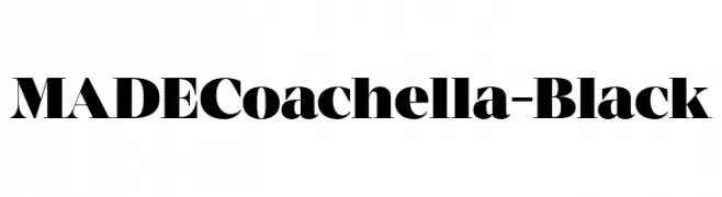 MADECoachella-Black  Frei Schriftart Herunterladen