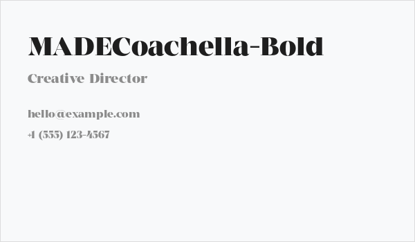 MADECoachella-Bold Business Card