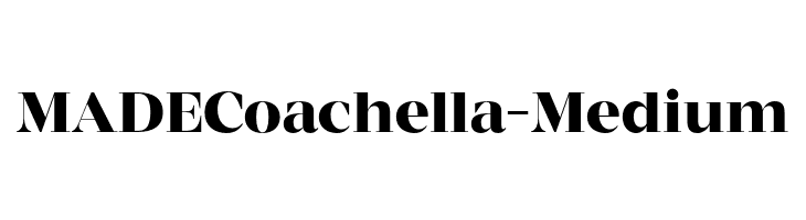 MADECoachella-Medium  Frei Schriftart Herunterladen
