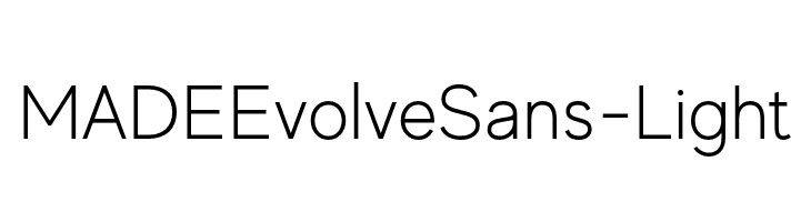MADEEvolveSans-Light  Free Fonts Download