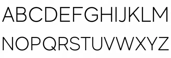 MADEEvolveSans-Light Caratteri MAIUSCOLE