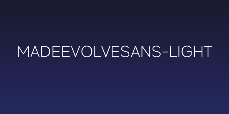 MADEEvolveSans-Light Social Header