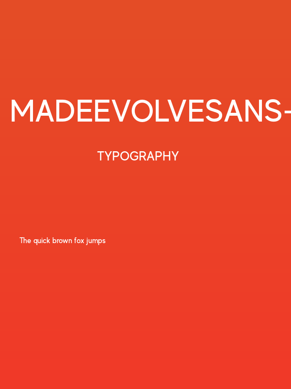 MADEEvolveSans-Medium Poster