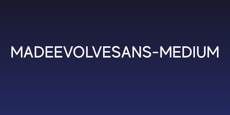 MADEEvolveSans-Medium Social Header
