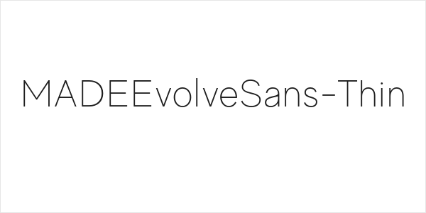 MADEEvolveSans-Thin Logo