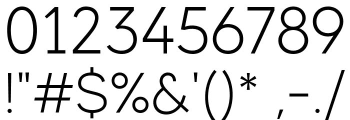 MADEEvolveSansEVO-Light Font OTHER CHARS