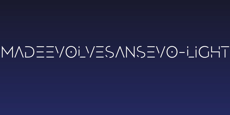 MADEEvolveSansEVO-Light Social Header