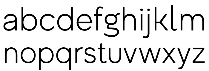 MADEEvolveSansEVO-Light Font LOWERCASE