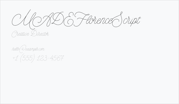 MADEFlorenceScript Business Card