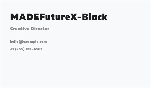 MADEFutureX-Black Business Card